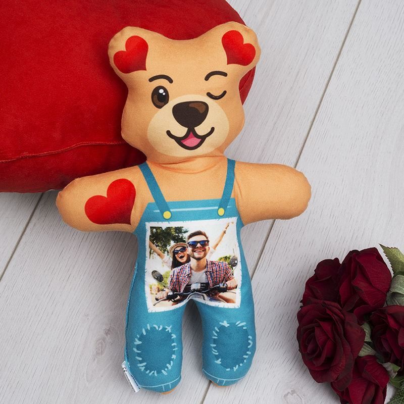 Vêtements Personnalisés Pour Peluche - Hoodie Ou T-shirt Avec Photo & Texte - Ours 20-40 Cm Cadeau Unique