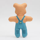 back of personalised teddy bear