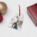 Wedding bell ornament couple photo