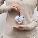 Personalised love heart Ornament