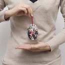 Family hanging photo ornament Christmas
