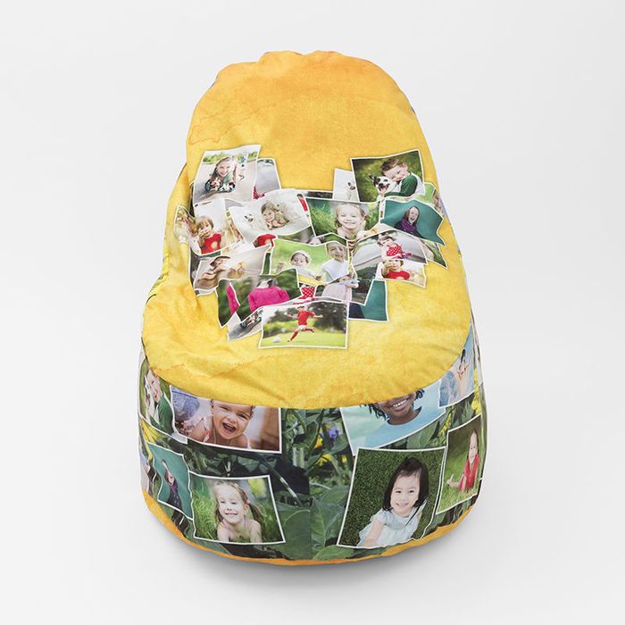 copri pouf personalizzato con foto collage