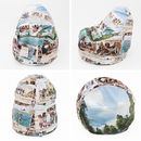 Printed holiday montage bean bag