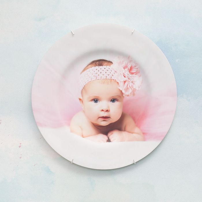 Assiette décorative personnalisée avec photo de bébé