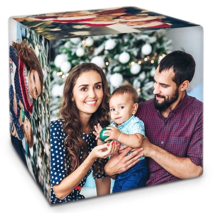 Cube personnalisé avec photo famille