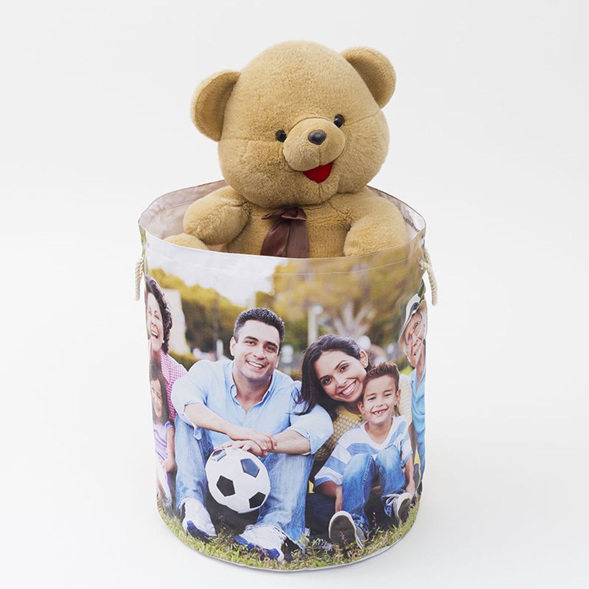 personalised toy bag for children filled with teddy bears