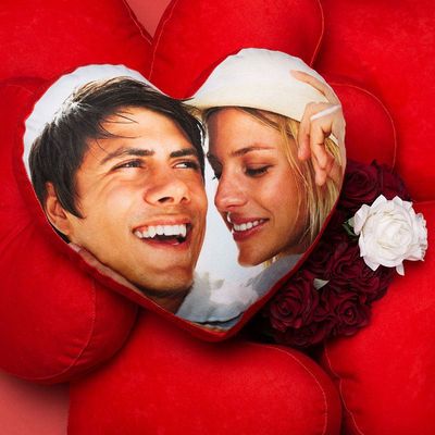 personalised heart cushion for valentines day or wedding present