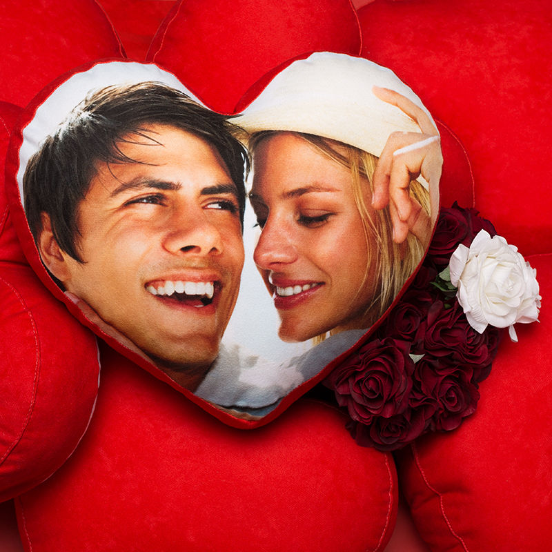 Custom Heart Pillow. Heart Pillow With Photo