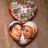 create a set of love heart cushions for him and her