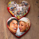 heart shaped pillow with photo