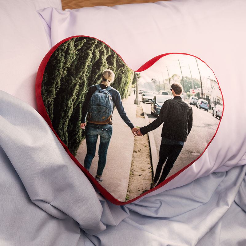 Customized heart shaped store pillow