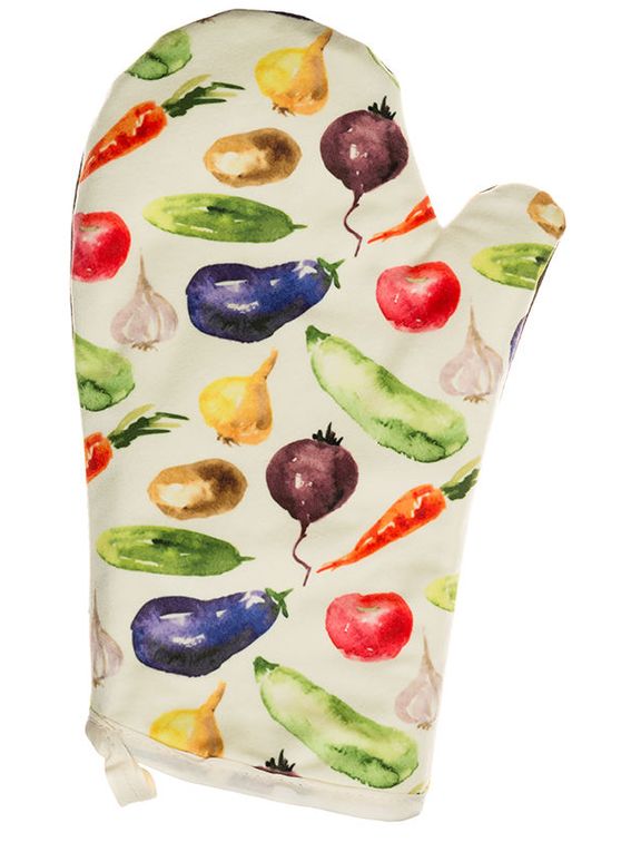 Détail du gant de cuisine personnalisé