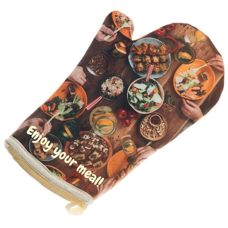 Happy Thanksgiving Plaid Personalized Oven Mitt