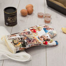 Montage photo sur gant de cuisine imprimé