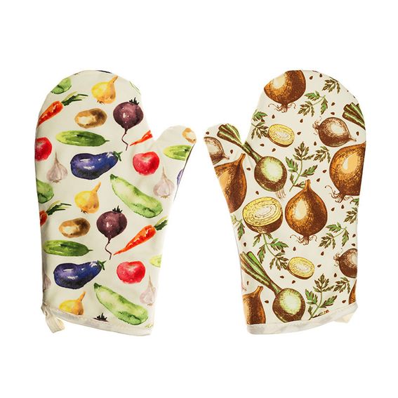 custom printed oven gloves