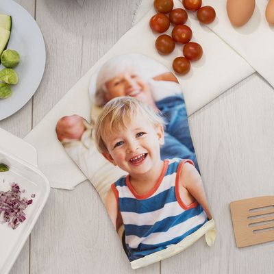 custom printed oven gloves