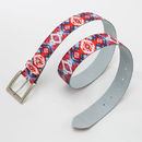 design leather printed belt