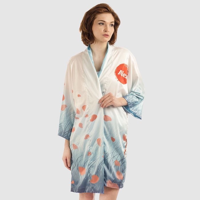 Personalised Silk Kimono printed