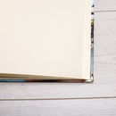 wedding album with white pages