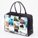 プリント　ボストンバッグ