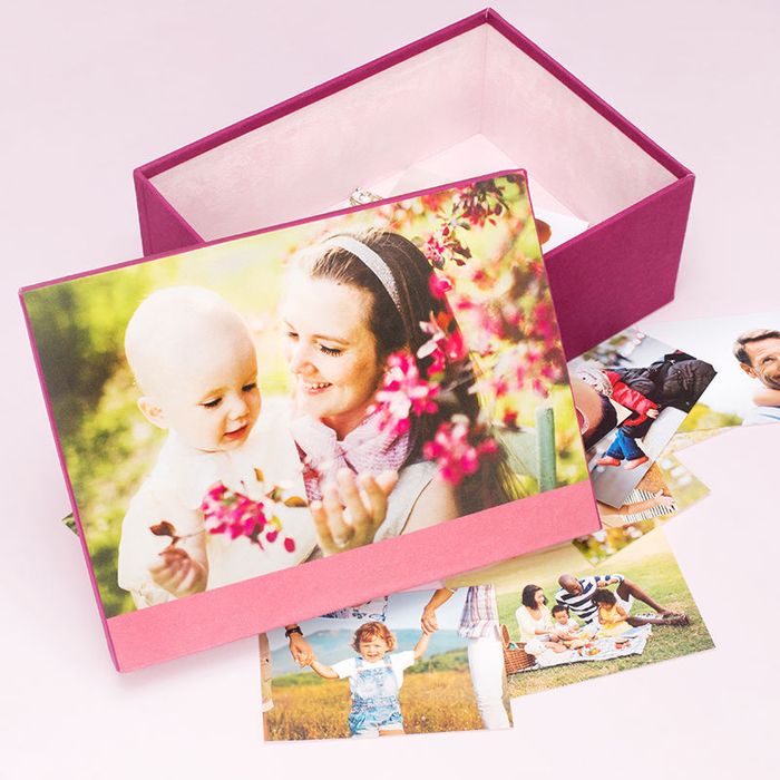 Scatola dei ricordi per bambini o neonati stampata con foto