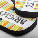 Personalised thongs close up