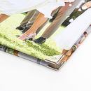 personalised visitors book satin hard back cover details