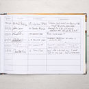 personalised photo guest book page layout and rulings