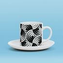 personalised cup and saucer on background