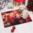 Christmas glass chopping board with mugs