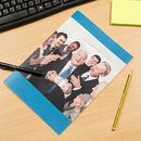 Carte personnalisable départ retraite fond bleu