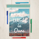 A4 cards personalized with motivational quote