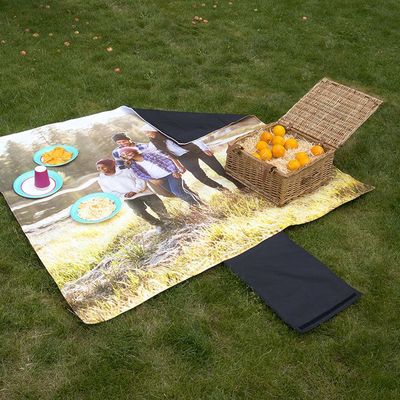 Couverture pique nique personnalisée avec photo famille