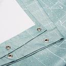 Shower curtain eyelets hanging from bar