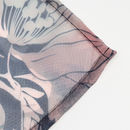 custom Net curtain seamed edges.