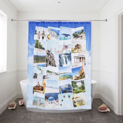 Shower Curtain Travel Montage Style design
