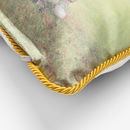 Personalised Silk cushion zip pull and cord