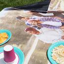 manta con fotos de picnic
