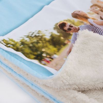 kunstfell decke mit fotos bedruckt
