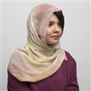 muslimskt mode hijab med tryck