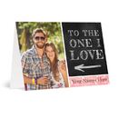 Chalkboard text personalised valentines card