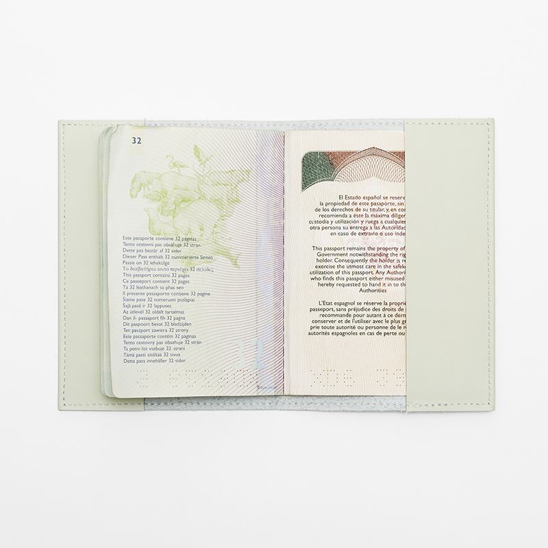 Passport design with passport tucked in design