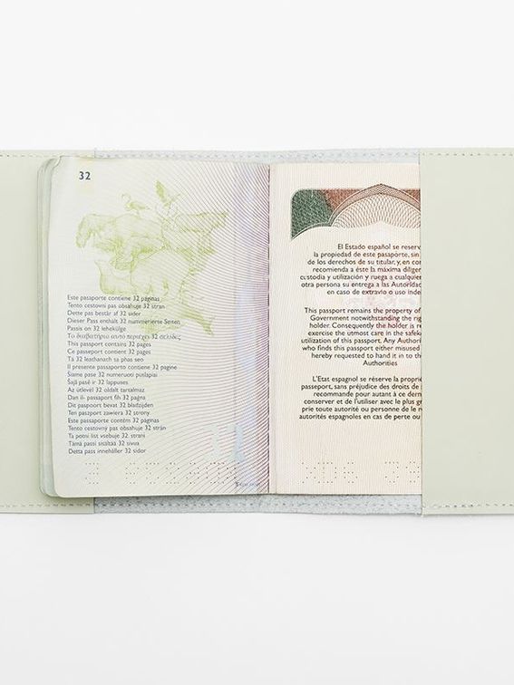 Passport design with passport tucked in design