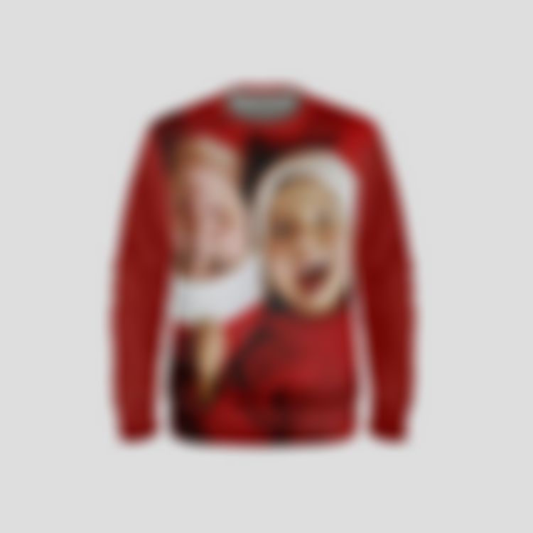 Pull Moche De Noël Personnalisé - Le Grand Cœur De Maman - Sweat Noël Femme Avec Prénom, Cadeau Mamie Noël Idéal