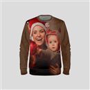 Pull de Noël personnalisé avec photo de famille