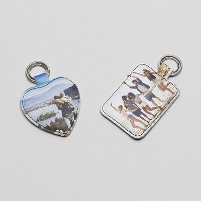 design your own custom leather photo keyring