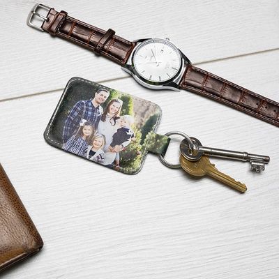Leather Photo Keyring