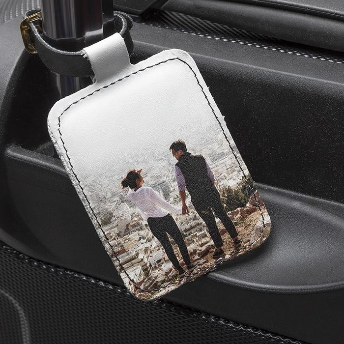 Custom Leather Luggage Tags with photos