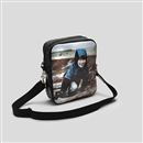 Printed Montage Satchel Bag with strap