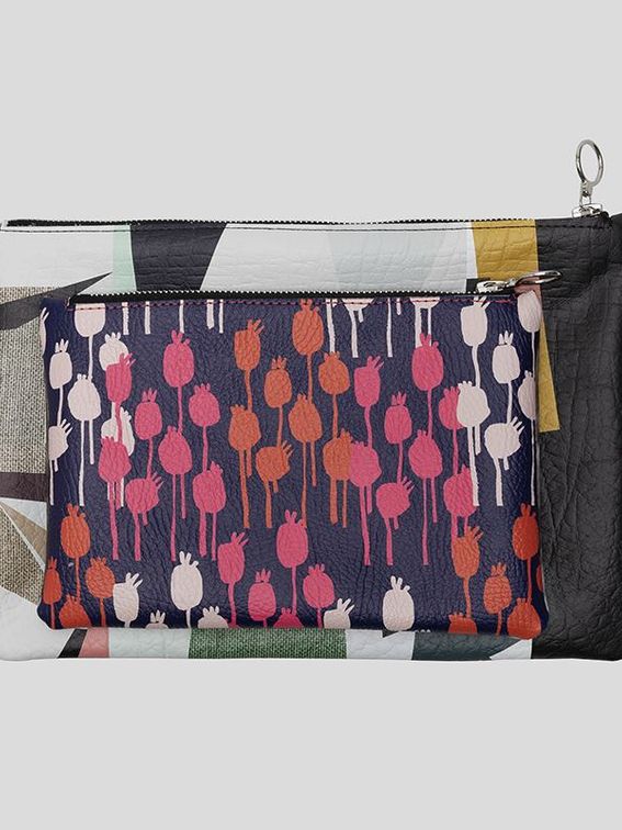 gepersonaliseerde leren clutch maten